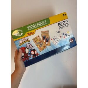 Disney Marvel Spidey and His Amazing Friends Wooden Educational Games Set of 5
